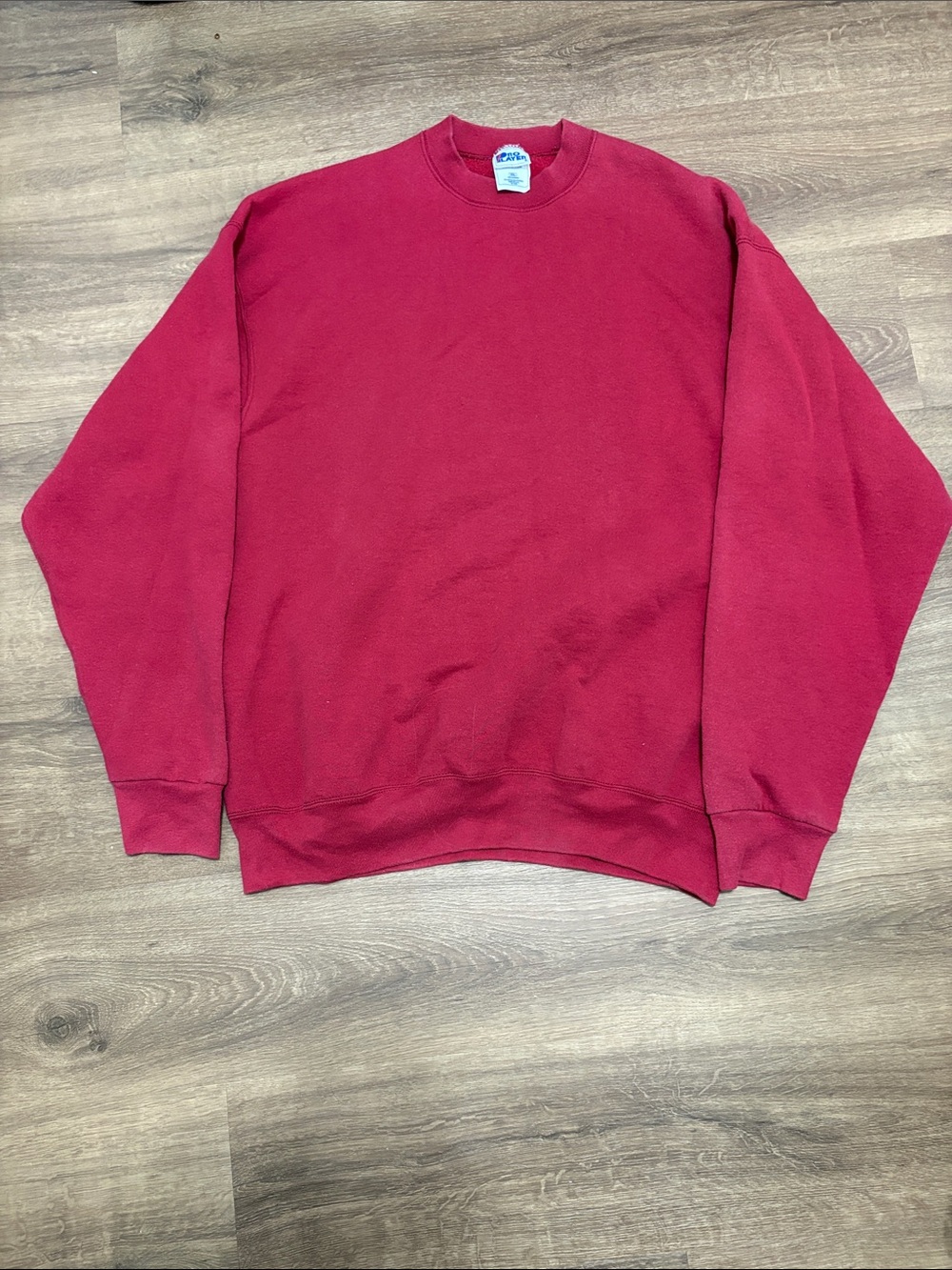 Vintage Pro Player Red Blank Sweatshirt, Crew Neck, 90s, USA, Mens Size XXL